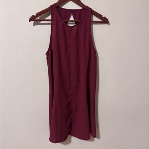 Abercrombie & Fitch Sleeveless Maroon Mini Dress